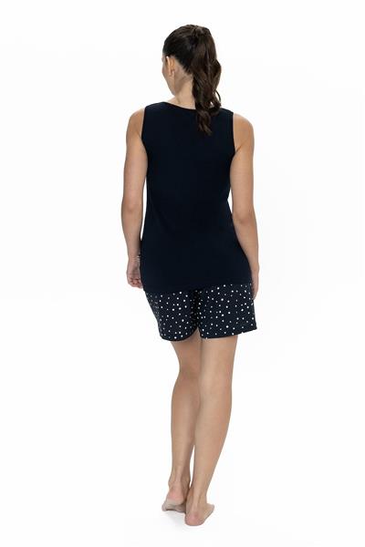 U.s Polo Assn. 20053 Kadın Kalın Askılı Bisiklet Yaka Şortlu Pijama Takımı-Lacivert