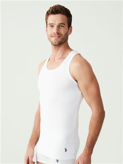 U.s Polo Assn. 90000 Erkek Battal 2li Atlet-Beyaz