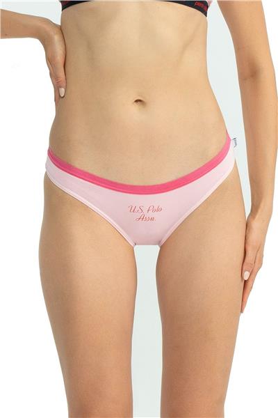 U.s Polo Assn. 66433 Kadın Karışık Desen Pamuklu 3lü Slip Külot-Fuşya