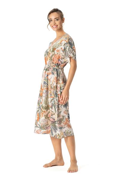 U.s Polo Assn. 17060 Kadın Kısa Kollu V Yaka Elbise-Desenli