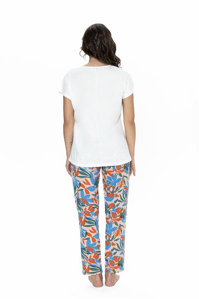 U.s Polo Assn. 20097 Kadın Kısa Kollu Bisiklet Yaka Pijama Takımı-Ekru