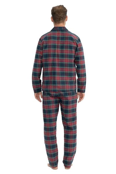 U.s Polo Assn. 18852 Erkek Uzun Kollu Önden Düğmeli Gömlek Pijama Takım-Bordo