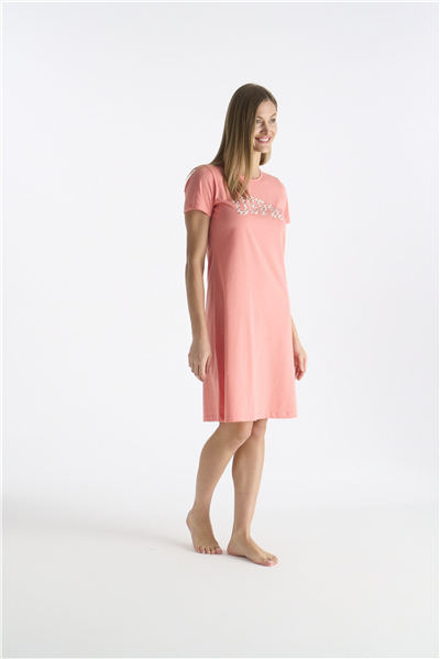 U.s Polo Assn. 20200 Kadın Kısa Kollu Gecelik-Mercan