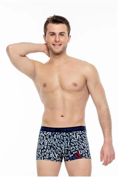 U.s Polo Assn. 80497 Erkek Pamuklu 3lü Boxer-Sarı&Lacivert&Baskılı