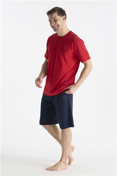 U.s Polo Assn. 19011 Erkek Kısa Kollu Şortlu Pijama Takımı-Kırmızı