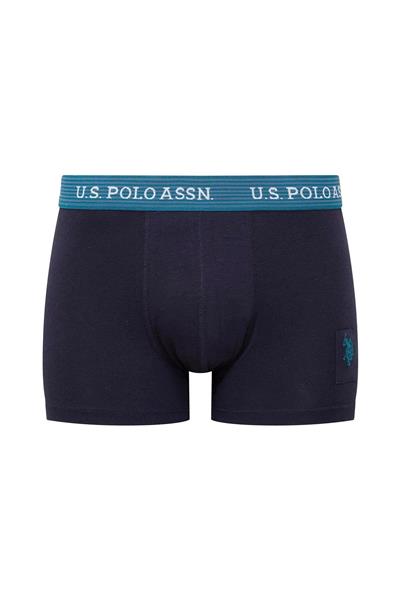 U.s Polo Assn. 80515 Erkek Pamuklu 3lü Boxer-Lacivert&Baskılı&Yeşil