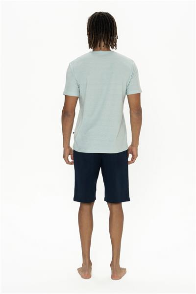 U.s Polo Assn. 18886 Erkek Kısa Kollu Bisiklet Yaka Şortlu Pijama Takımı-Mint