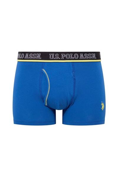 U.s Polo Assn. 80508 Erkek Pamuklu 3lü Boxer-Saks&Antrasit&Siyah