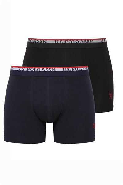 U.s Polo Assn. 80489 Erkek Modal 2li Boxer-Siyah&Lacivert