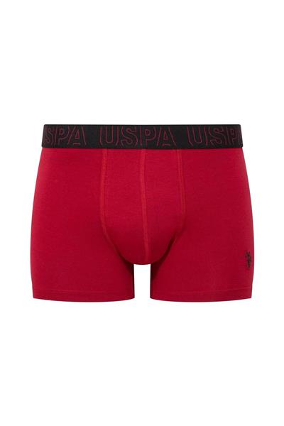 U.s Polo Assn. 80518 Erkek Pamuklu 3lü Boxer-Bordo&Lacivert&Siyah