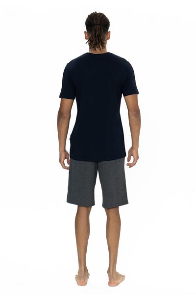 U.s Polo Assn. 18871 Erkek Kısa Kollu Bisiklet Yaka Şortlu Pijama Takımı-Lacivert