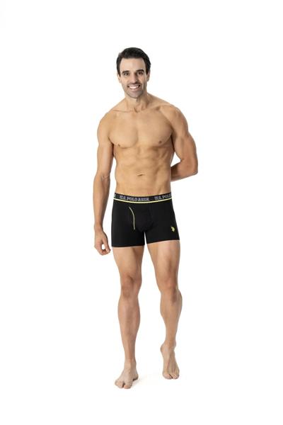 U.s Polo Assn. 80508 Erkek Pamuklu 3lü Boxer-Saks&Antrasit&Siyah