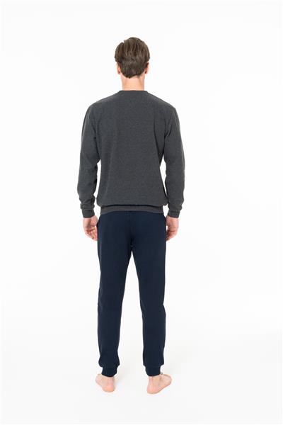 U.s Polo Assn. 18995 Erkek Uzun Kollu Bisiklet Yaka Paçası Bantlı Rahat Ev Giyim-Antrasit