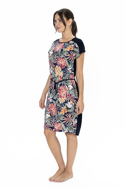 U.s Polo Assn. 20028 Kadın Kısa Kollu Bisiklet Yaka Rahat Ev Giyim-Lacivert