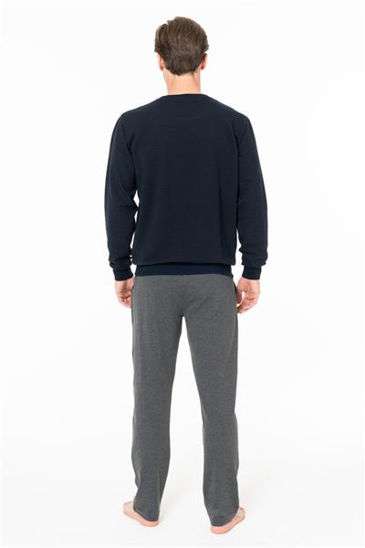 U.s Polo Assn. 18934 Erkek Uzun Kollu Bisiklet Yaka Rahat Ev Giyim-Lacivert