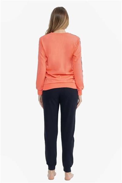 U.s Polo Assn. 17075 Kadın Uzun Kollu Paçası Lastikli Eşofman Takımı-Pembe