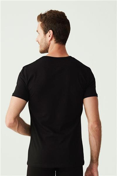 U.s Polo Assn. 90001 Erkek Battal 2li V Yaka T-Shirt-Siyah