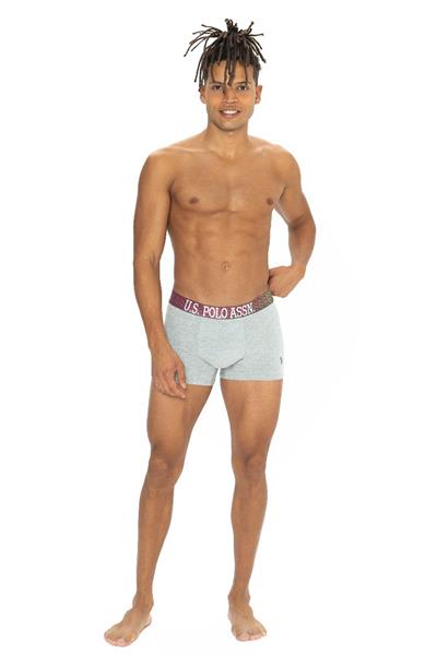 U.s Polo Assn. 80571 Erkek Pamuklu 3lü Boxer-Siyah&Grimelanj&Lacivert