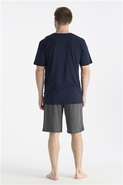 U.s Polo Assn. 19015 Erkek Kısa Kollu Şortlu Pijama Takımı-Lacivert