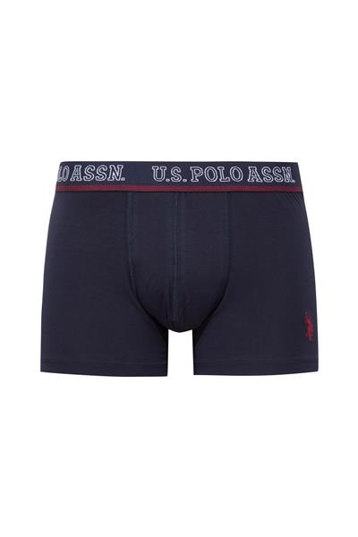 U.s Polo Assn. 80516 Erkek Pamuklu 3lü Boxer-Bordo&Lacivert&Baskılı