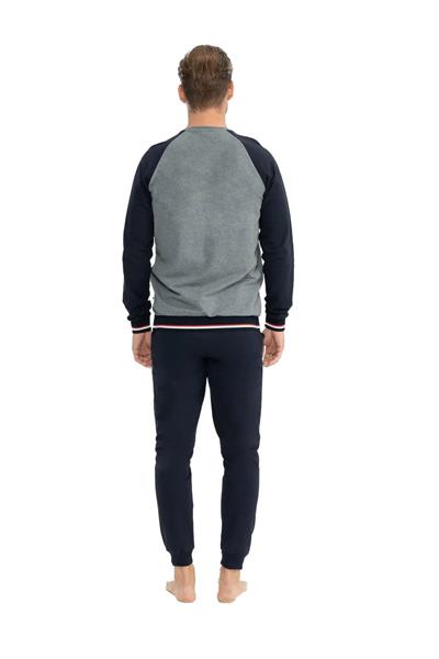 U.s Polo Assn. 18812 Erkek Uzun Kollu Yuvarlak Yaka Paçası Lastikli Rahat Ev Giyim-Lacivert