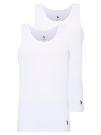 U.s Polo Assn. 90000 Erkek Battal 2li Atlet-Beyaz