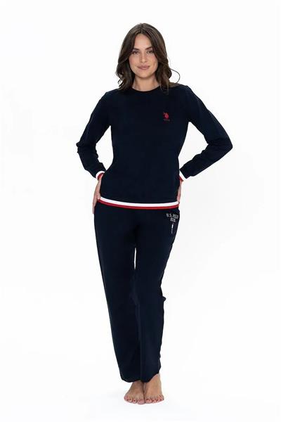 U.s Polo Assn. 20110 Kadın Uzun Kollu Bisiklet Yaka Rahat Ev giyim-Lacivert