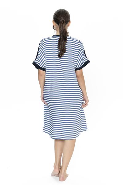 U.s Polo Assn. 20035 Kadın Kısa Kollu V Yaka Rahat Ev Giyim-Lacivert