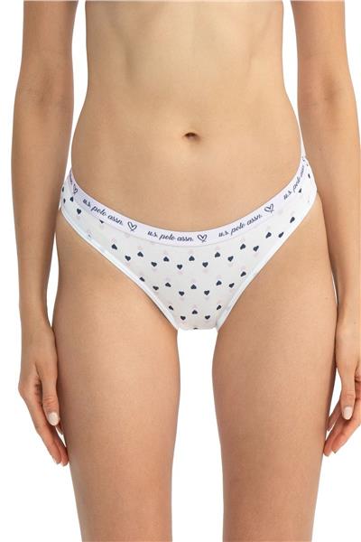 U.s Polo Assn. 66430 Kadın Karışık Desen Pamuklu 3lü Slip Külot-Lila
