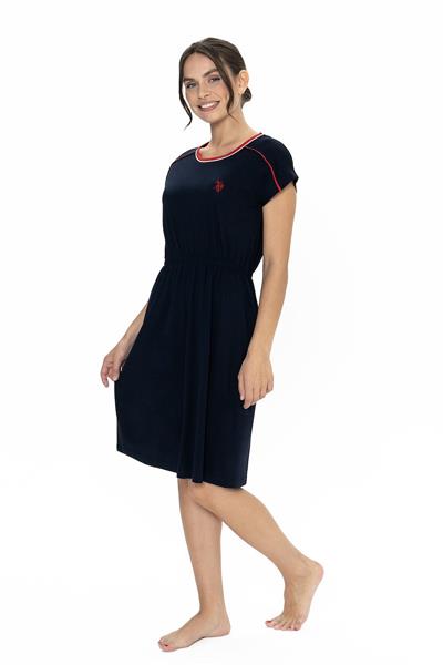 U.s Polo Assn. 20008 Kadın Kısa Kollu Bisiklet Yaka Rahat Ev Giyim-Lacivert