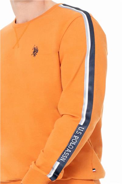 U.s Polo Assn. 18942 Erkek Uzun Kollu Bisiklet Yaka Paçası Bantlı Rahat Ev Giyim-Turuncu