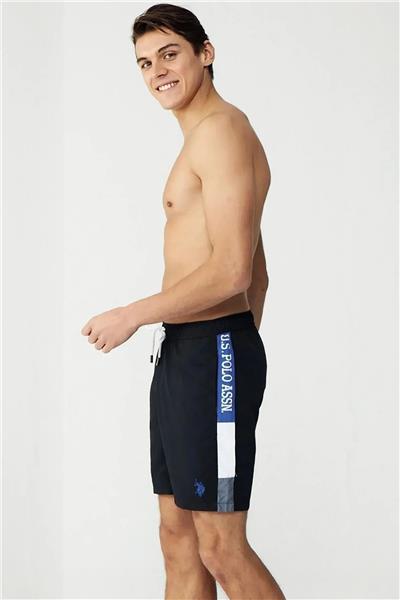 U.s Polo Assn. 23005 Erkek Cepli Uzun Deniz Şortu-Siyah