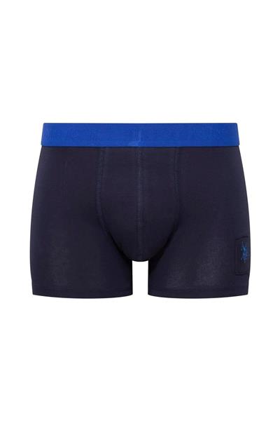U.s Polo Assn. 80504 Erkek Pamuklu 3lü Boxer-Saks&Lacivert&Baskılı