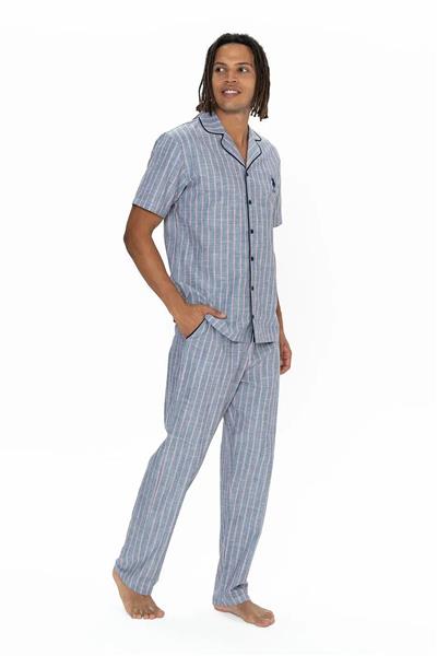 U.s Polo Assn. 18913 Erkek Kısa Kollu Gömlek Pijama Takımı-Lacivert