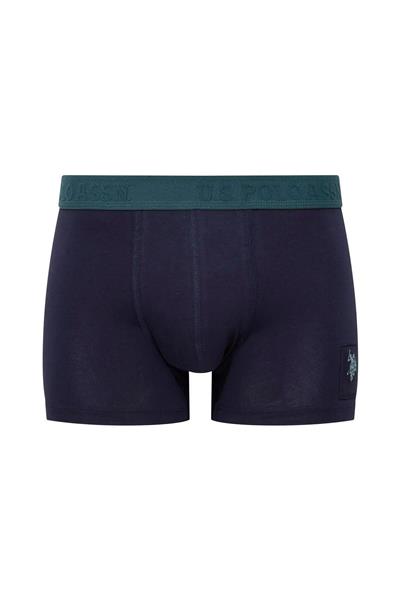 U.s Polo Assn. 80504 Erkek Pamuklu 3lü Boxer-Lacivert&Baskılı&Yeşil