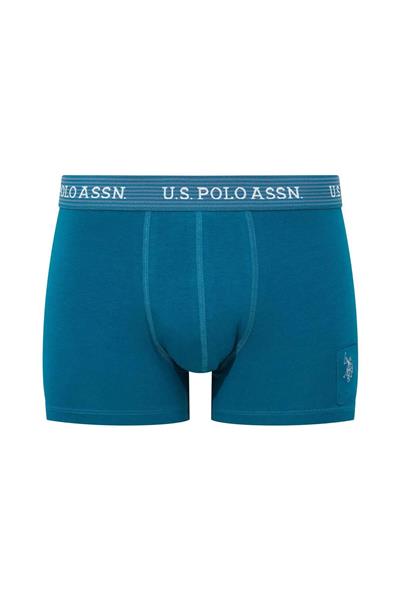 U.s Polo Assn. 80515 Erkek Pamuklu 3lü Boxer-Lacivert&Baskılı&Yeşil
