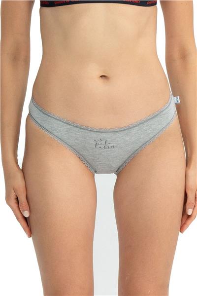 U.s Polo Assn. 66432 Kadın Karışık Desen Pamuklu 3lü Slip Külot-Mavi