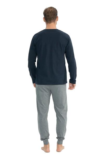 U.s Polo Assn. 18832 Erkek Uzun Kollu Yuvarlak Yaka Paçası Lastikli  Pijama Takımı-Lacivert