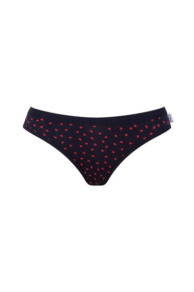 U.s Polo Assn. 66425 Kadın Pamuklu 3lü Slip Külot-Lacivert&Kırmızı&Lacivert
