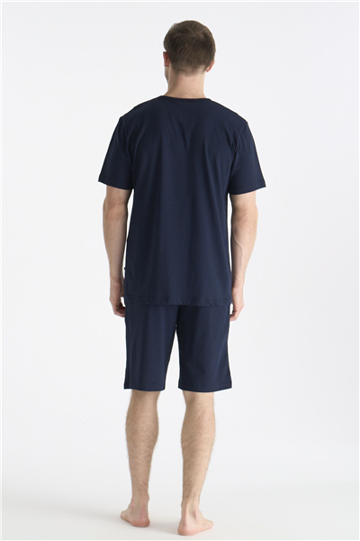 U.s Polo Assn. 19012 Erkek Kısa Kollu Şortlu Pijama Takımı-Lacivert