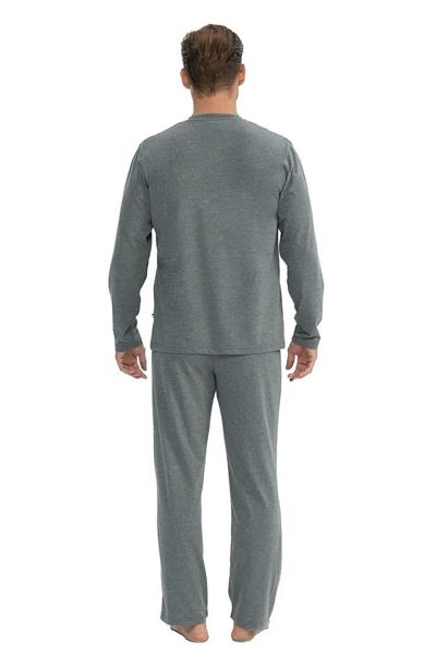 U.s Polo Assn. 18837 Erkek Uzun Kollu Yuvarlak Yaka Pijama Takımı-Antrasitmelanj