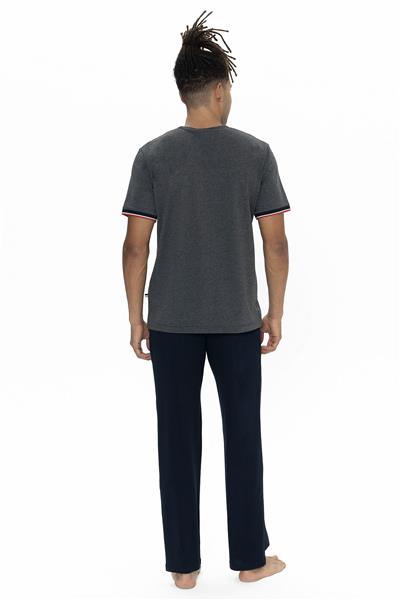 U.s Polo Assn. 18896 Erkek Kısa Kollu Bisiklet Yaka Pijama Takımı-Antrasitmelanj