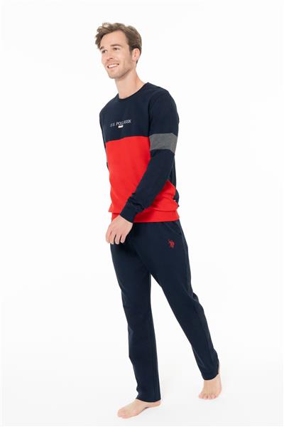 U.s Polo Assn. 18930 Erkek Uzun Kollu Bisiklet Yaka Rahat Ev Giyim-Lacivert