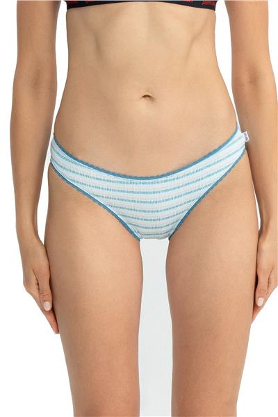 U.s Polo Assn. 66432 Kadın Karışık Desen Pamuklu 3lü Slip Külot-Mavi