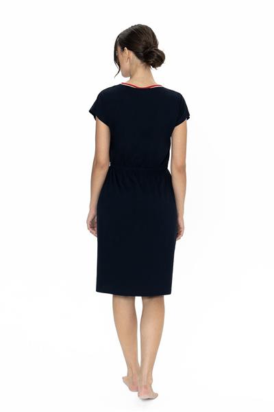 U.s Polo Assn. 20008 Kadın Kısa Kollu Bisiklet Yaka Rahat Ev Giyim-Lacivert