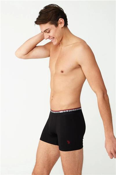 U.s Polo Assn. 80489 Erkek Modal 2li Boxer-Siyah&Antrasit