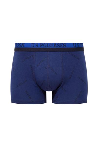 U.s Polo Assn. 80522 Erkek Pamuklu 3lü Boxer-Saks&Lacivert&Baskılı