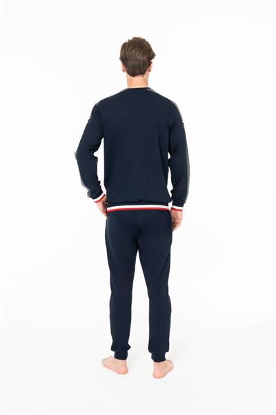 U.s Polo Assn. 18931 Erkek Uzun Kollu Bisiklet Yaka Paçası Bantlı Rahat Ev Giyim-Lacivert