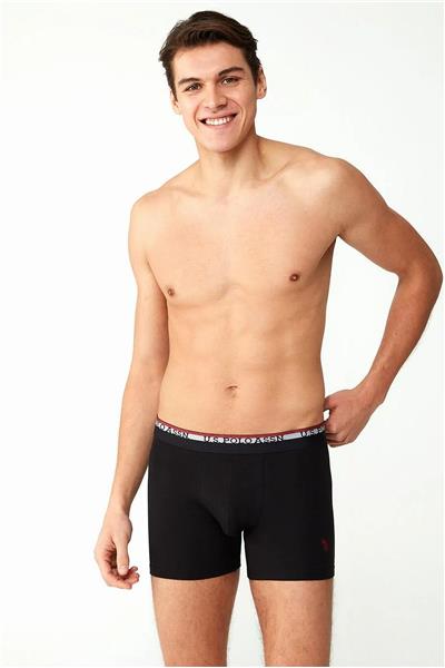 U.s Polo Assn. 80489 Erkek Modal 2li Boxer-Siyah&Antrasit