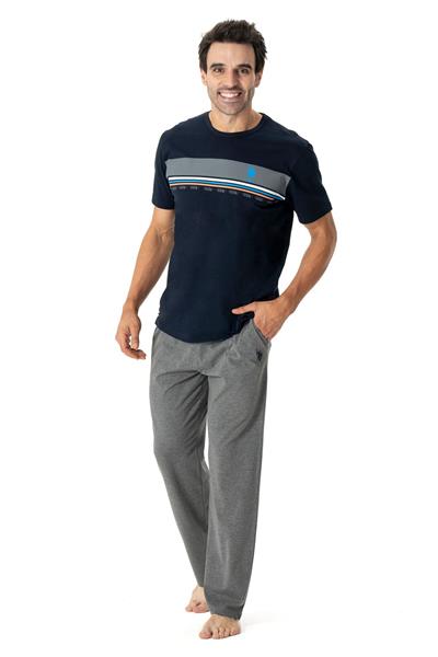 U.s Polo Assn. 18798 Erkek Kısa Kollu Pijama Takımı-Lacivert